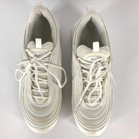 Nike Air Max 97 Cream‎ White Unisex Sneakers Runners M7 W8.5 - Picture 6 of 11
